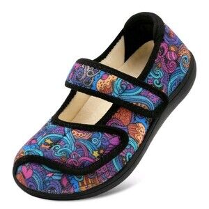 JOINFREE Womens Wide Diabetic Slippers Adjustable Comfort House Shoes Extra...